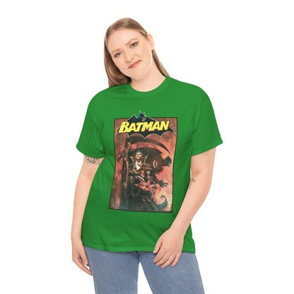 Batman T-Shirt - Bill Sienkiewicz Art - With Scarecrow & Ra's Al Ghul - DC Comics