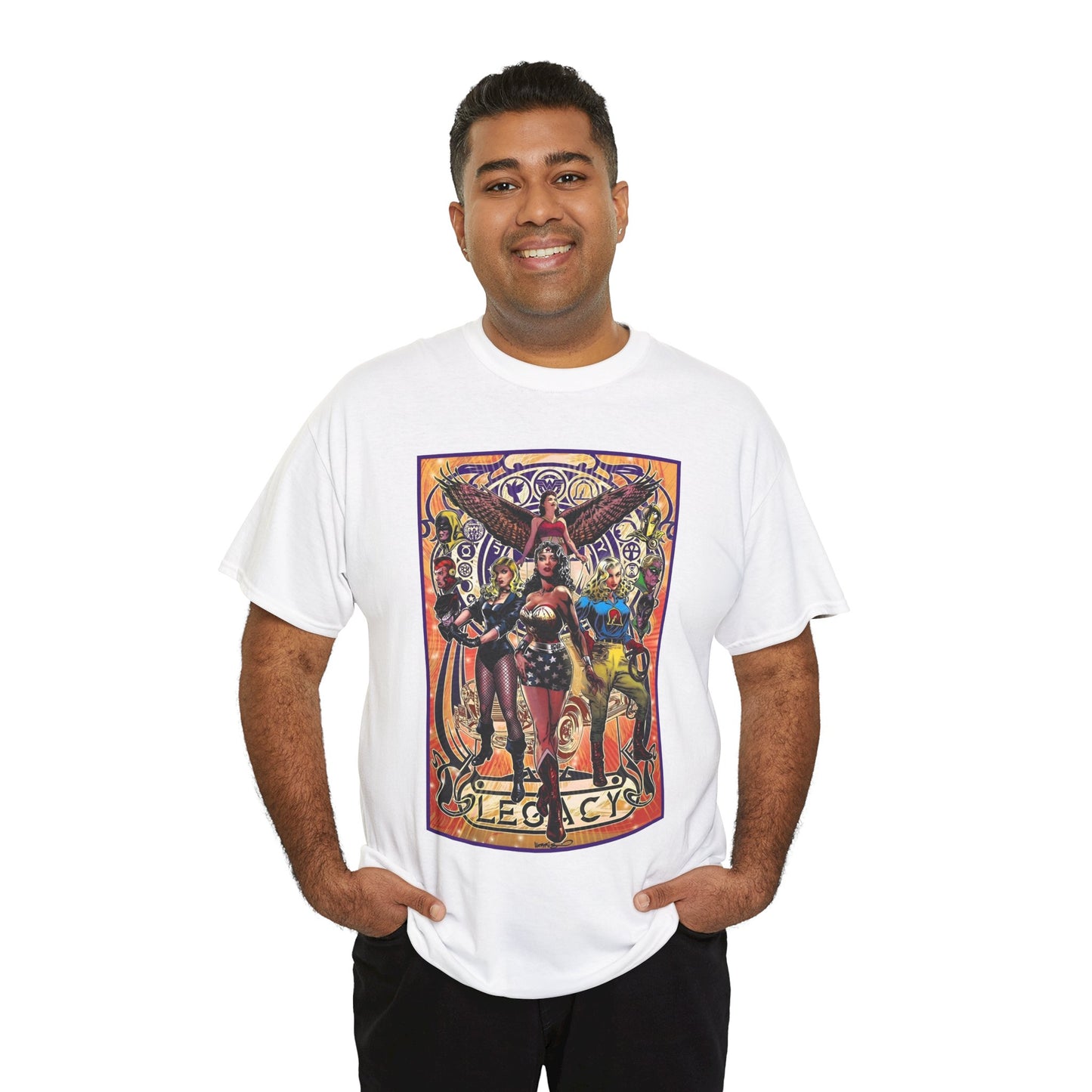 Justice Society T-Shirt - Tony Harris Art - Wonder Woman, Liberty Belle, Black Canary, Hawkgirl - JSA - DC Comics