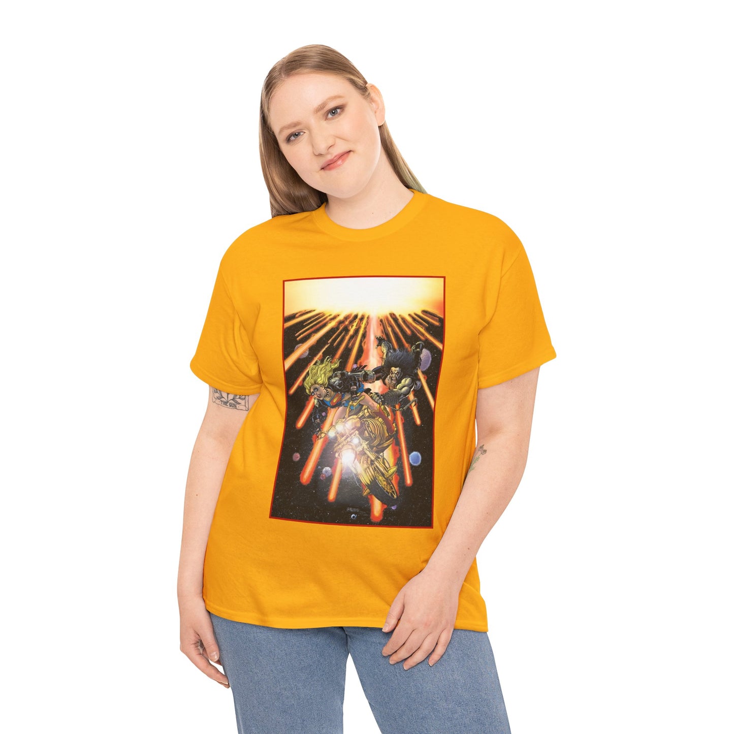 Supergirl & Lobo T-Shirt - George Perez Art - Brave and the Bold #4 Cover Art - 2026 Movie with Milly Alcock and Jason Momoa - DC Comics