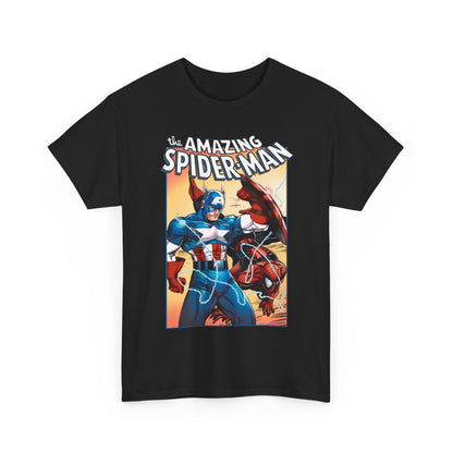 Amazing Spider-Man & Captain America T-Shirt - Todd McFarlane Art - Marvel Comics