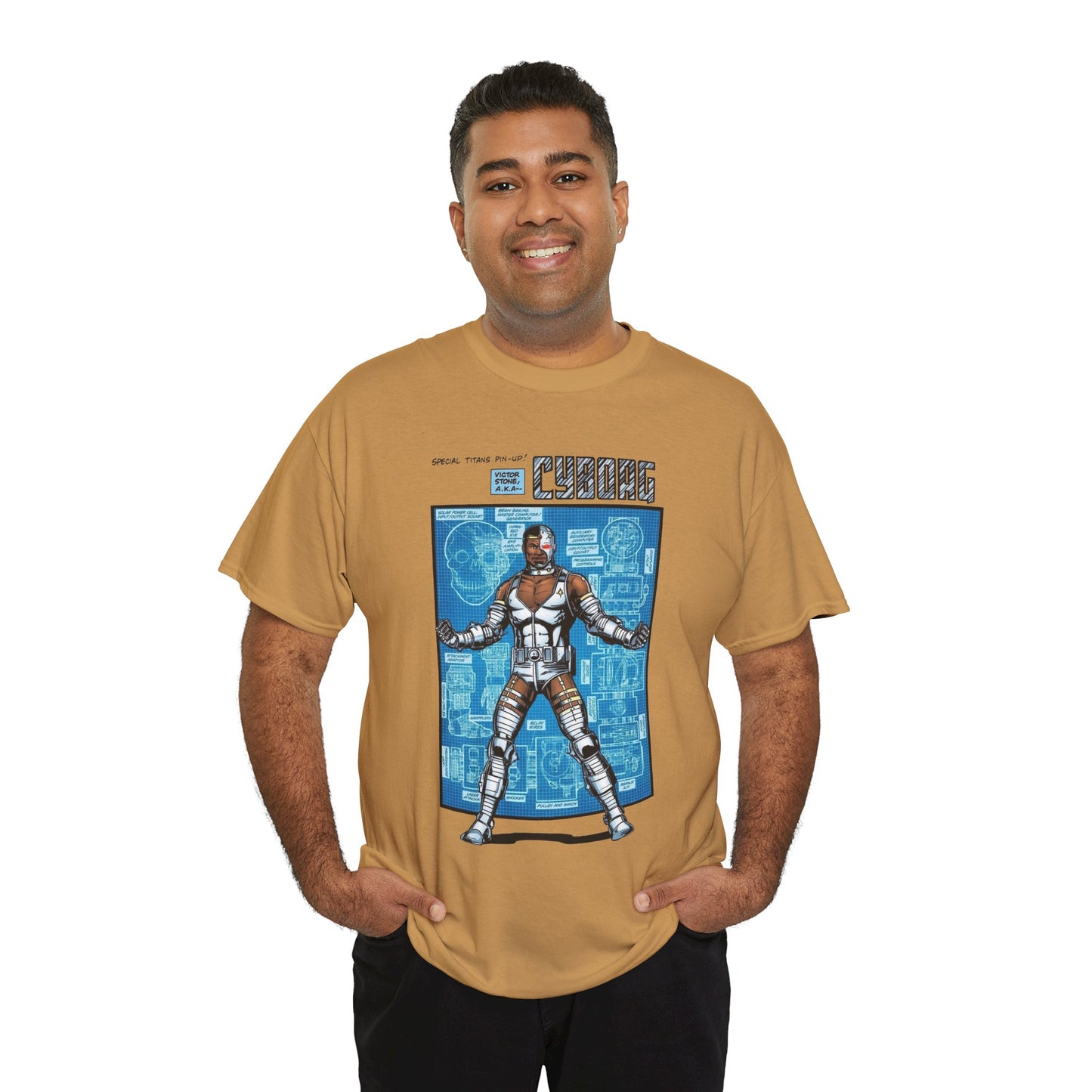 Cyborg T-Shirt - George Perez Art - New Teen Titans Pin-Up Poster - Victor Stone - DC Comics