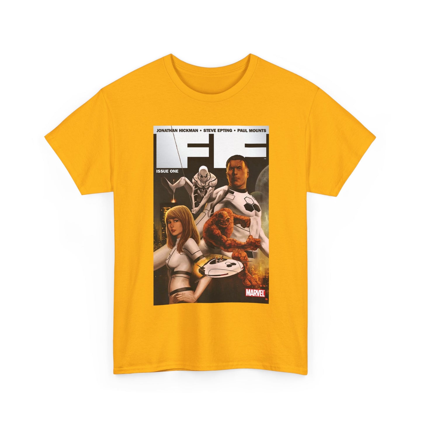 FF #1 T-Shirt - Steve Epting Art - Fantastic Four/Future Foundation - Spider-Man, Mr. Fantastic, Invisible Woman, The Thing - Marvel Comics
