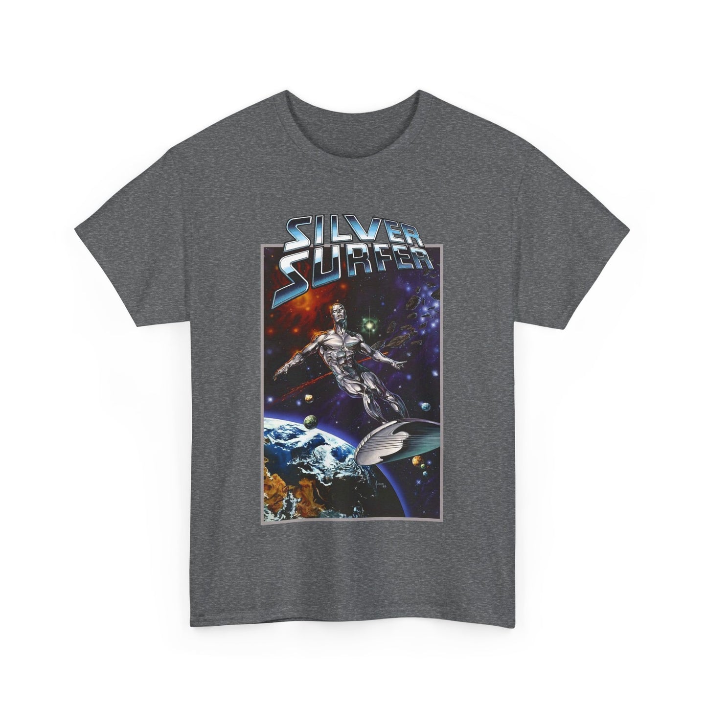 Silver Surfer T-Shirt - Amazing Joe Jusko Art - Marvel Comics Character - Former Herald of Galactus - Fantastic Four Connection - Norrin Radd