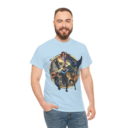 Titans T-Shirt - Taurin Clarke Art - Nightwing, Raven, Starfire, Wonder Girl, Superboy, Robin - DC Comics