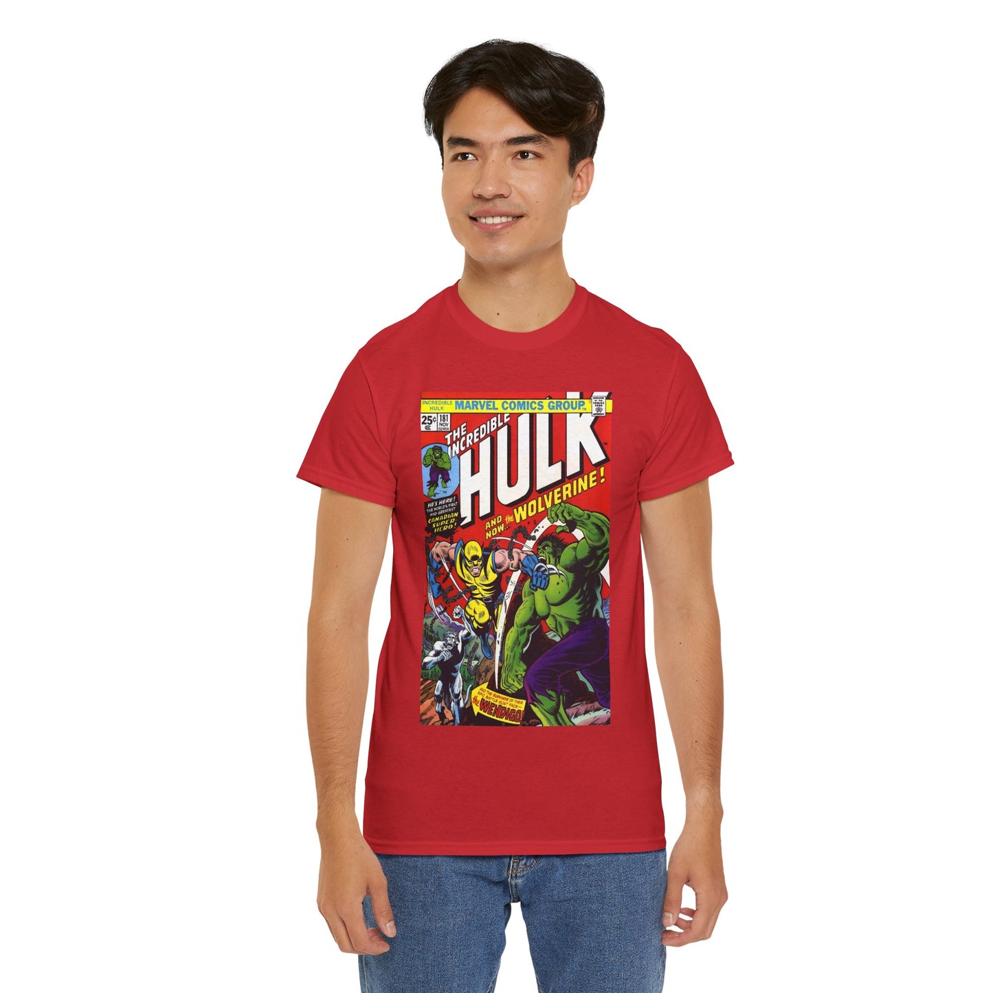 Incredible Hulk #181 T-Shirt - First Appearance of Wolverine - Vs The Wendigo - Marvel Comics