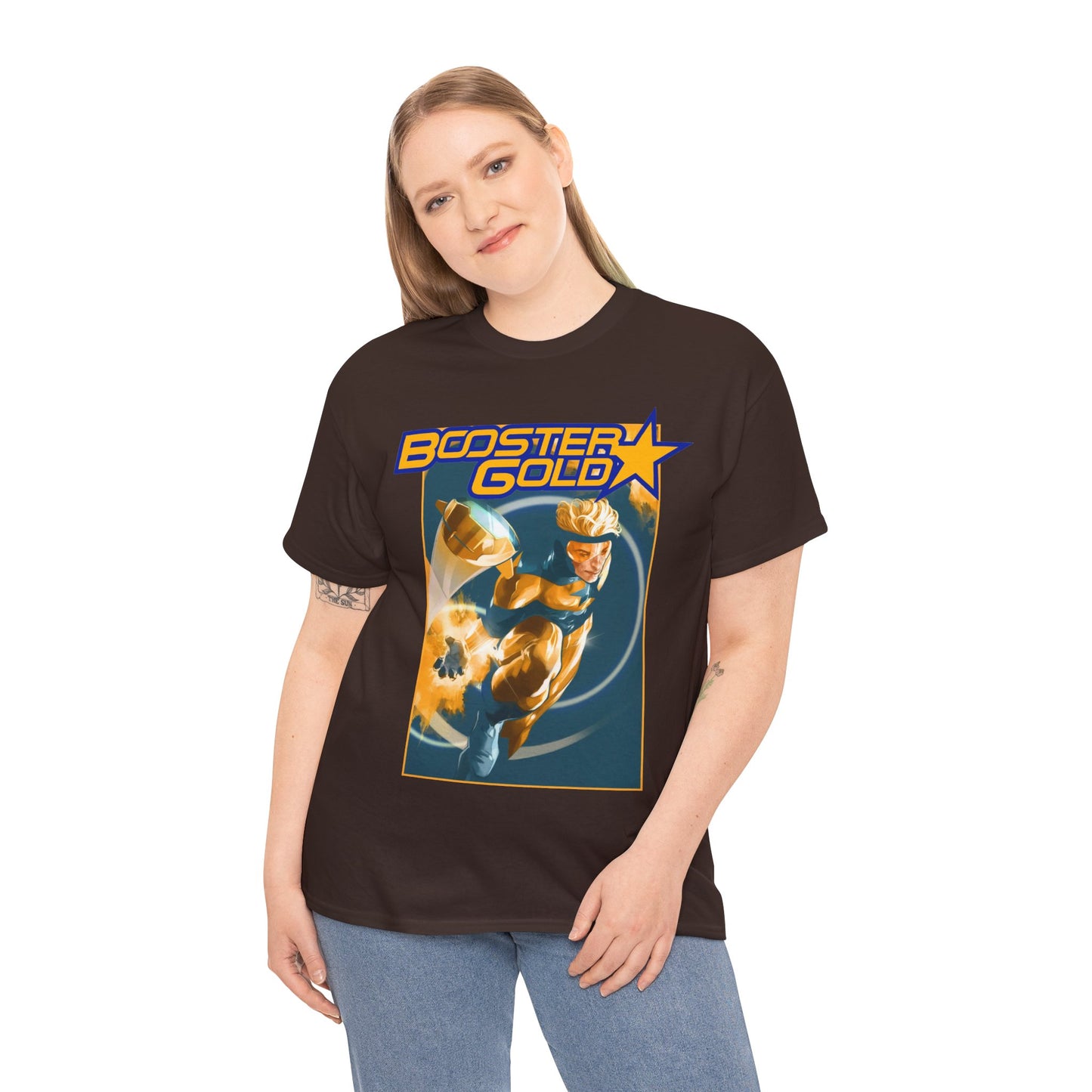 Booster Gold T-Shirt - Don Aguillo Art - Justice League: The Omega Act - DC Comics