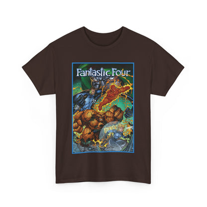 Fantastic Four T-Shirt - Jim Lee Art - The Thing, Human Torch, Reed Richards, Invisible Woman - Marvel Comics - Heroes Reborn