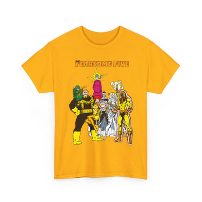 Fearsome Five T-Shirt - George Perez Art - Dr Light, Shimmer, Mammoth, Gizmo, Psimon, Jinx, Neutron - Who's Who Art - DC Comics