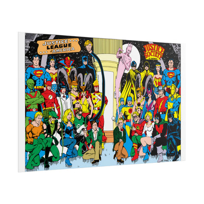 Justice League of America/Justice Society of America Rolled Poster - George Perez - DC Comics - Multiple Sizes Up to 24"x36"