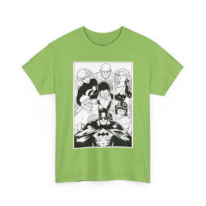 Batman & the Outsiders T-Shirt - Kevin Maguire Art - Black & White - Black Lightning, Metamorpho, Halo, Looker, Katana, Geo-Force - DC Comics