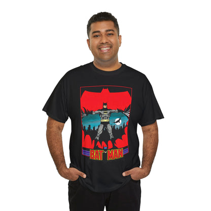 Batman T-Shirt - George Perez Art - 1980s JLA Postcard Art - DC Comics