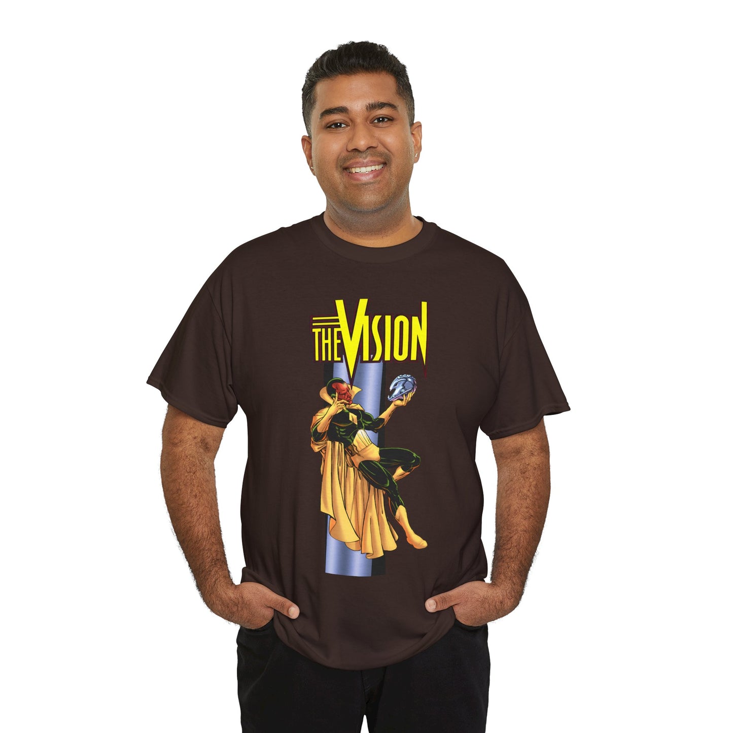 Vision T-Shirt - George Perez Art - Built by Ultron - Avengers Member - Marvel Comics