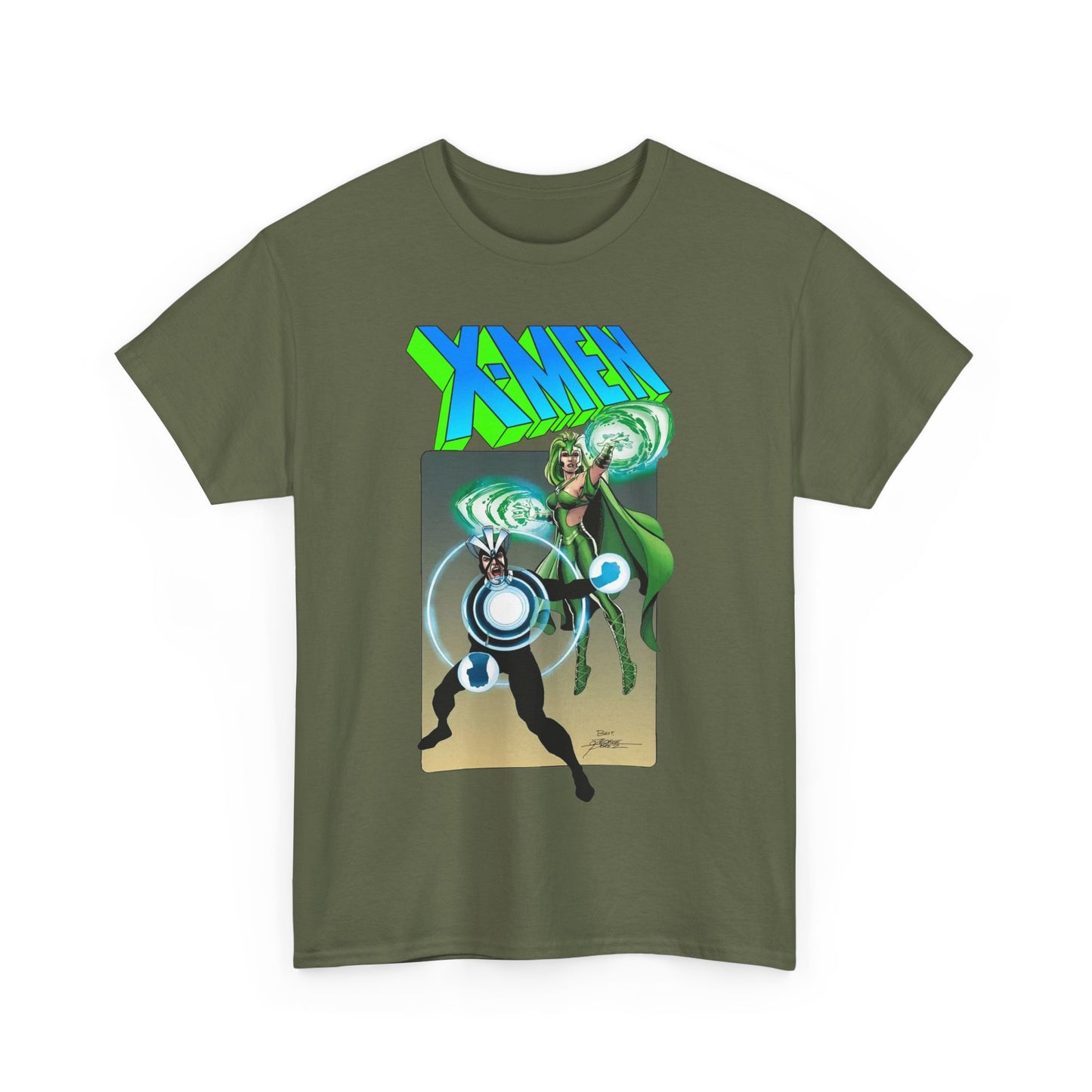 Havok & Polaris T-Shirt - George Perez Art - Uncanny X-Men Members - Marvel Comics Mutants