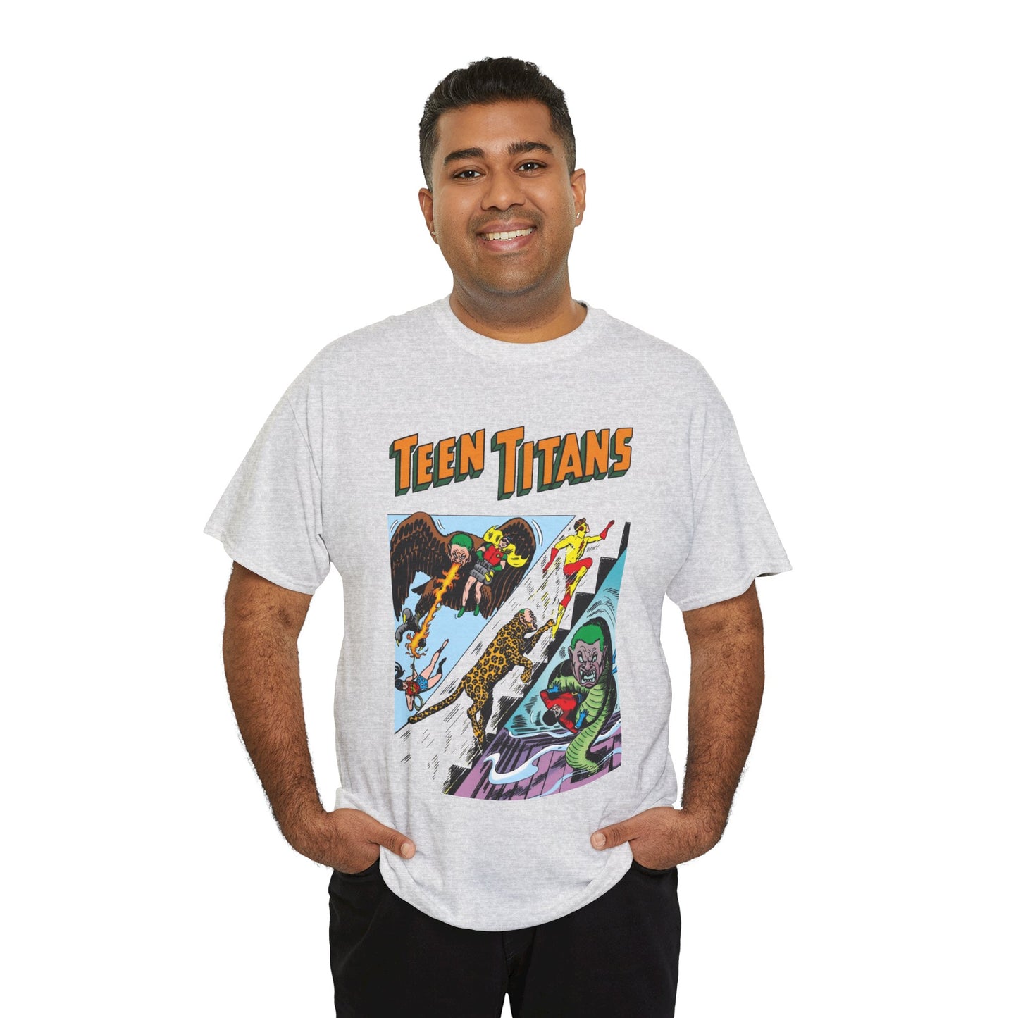 Teen Titans T-Shirt - Nick Cardy Art - #1 Cover Art - Robin, Wonder Girl, Kid Flash, Aqualad - DC Comics