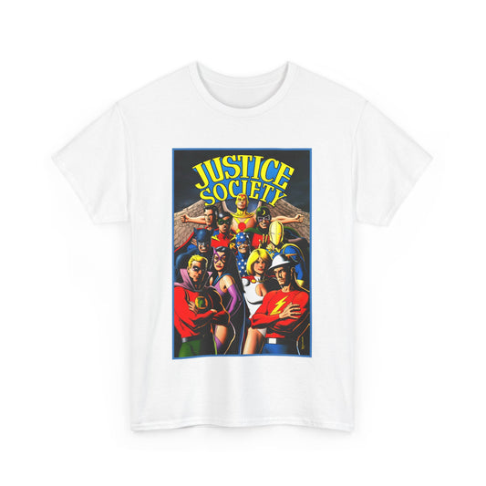 Justice Society T-Shirt - Brian Bolland Art - Dr. Fate, Huntress, Power Girl, Green Lantern, Hawkman, Wildcat - DC Comics - JSA