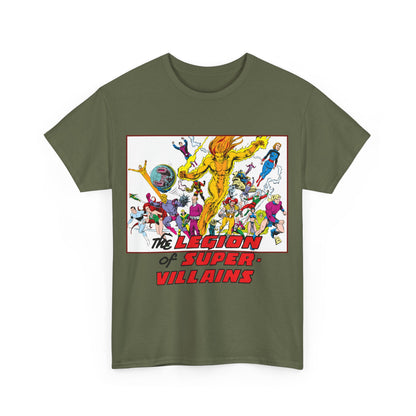 Legion of Super-Villains T-Shirt - Steve Lightle Art - LOSH, Legion of Super-Heroes Foes - Saturn Queen, Tyr, Lightning Lord, Spider Girl, Cosmic King, Nemesis Kid - DC Comics