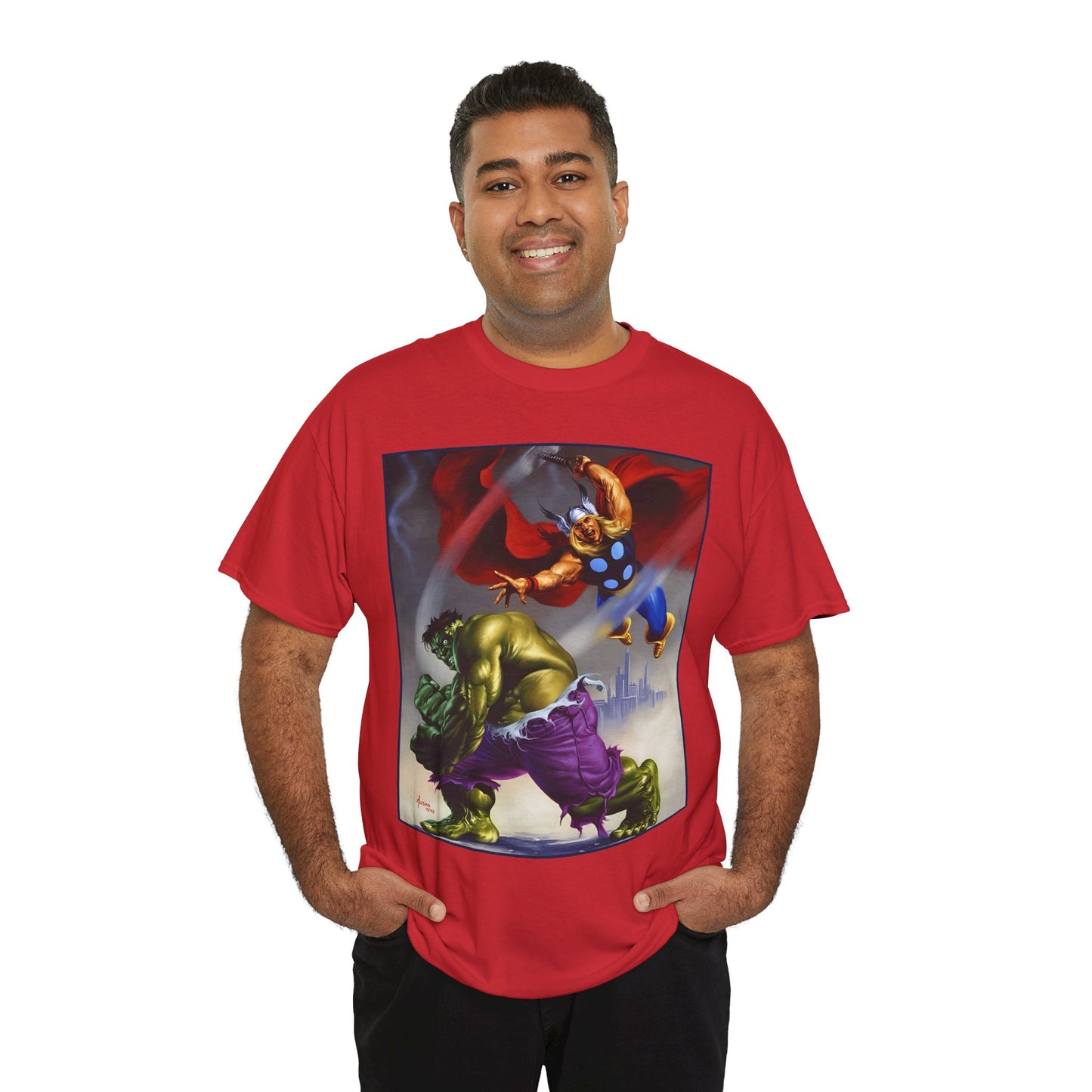 Incredible Hulk & Thor T-Shirt - Joe Jusko Art - Marvel Comics