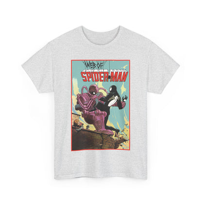 Web of Spider-Man T-Shirt - Charles Vess Art - Peter Parker, Black Symbiote Suit - Webslinger