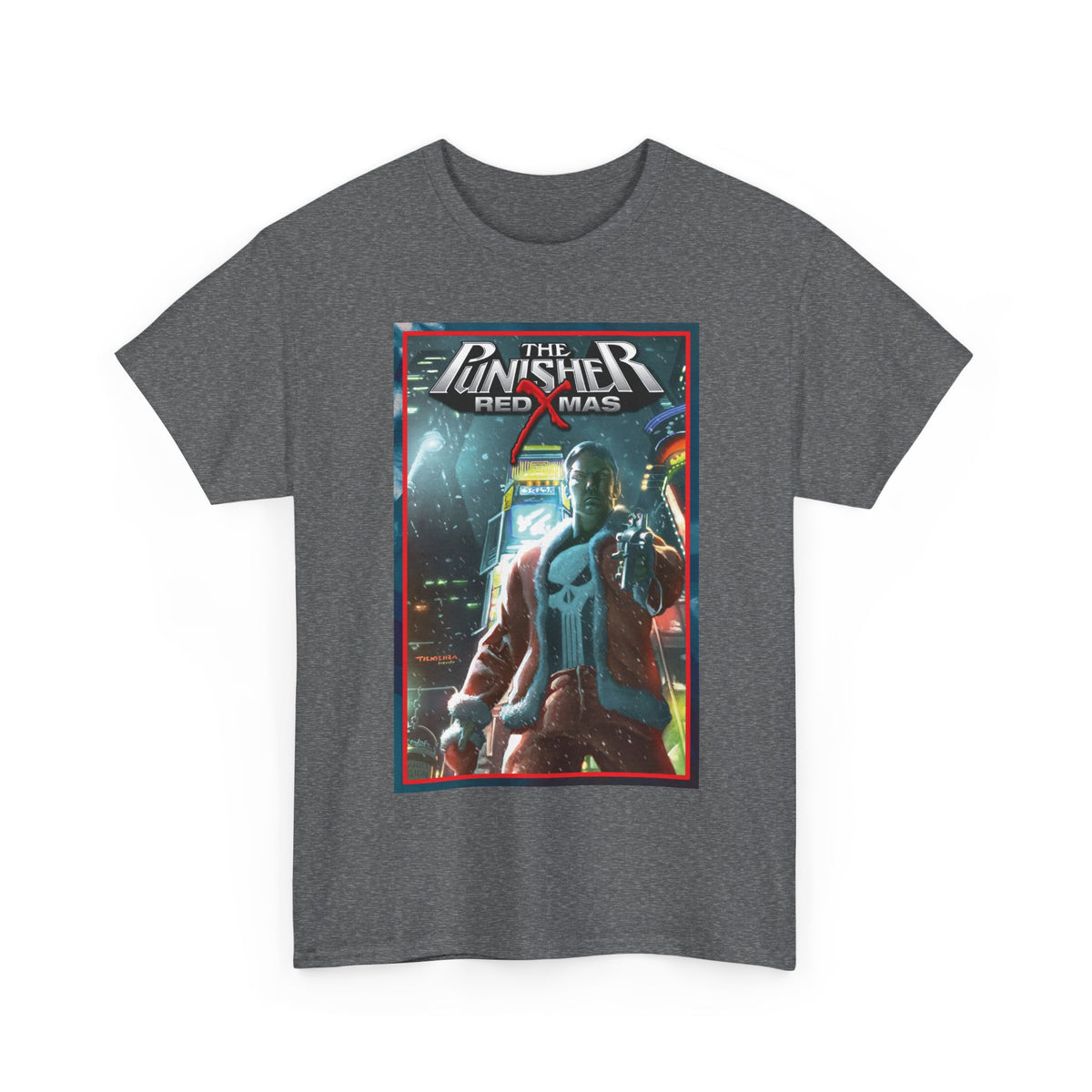 Punisher: Red Xmas T-Shirt - Mark Texeira Art - Marvel Comics