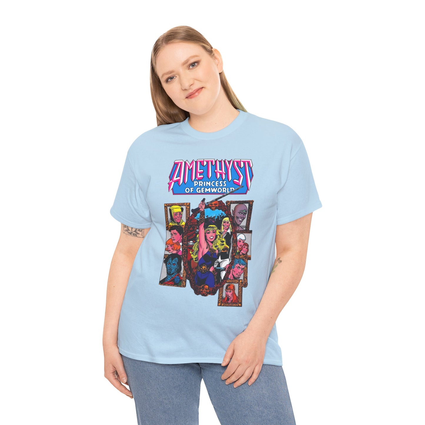 Amethyst Princess of Gemworld T-Shirt - Ernie Colon Art - Sardonyx, Dark Opal, Granch, Citrina - DC Comics