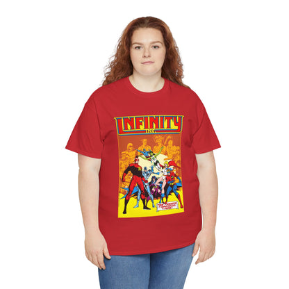 Infinity, Inc T-Shirt - Jerry Ordway Art - Silver Scarab, Huntress, Power Girl, Star-Spangled Kid, Fury, Jade - DC Comics - 1980s JSA Spin-Off Series