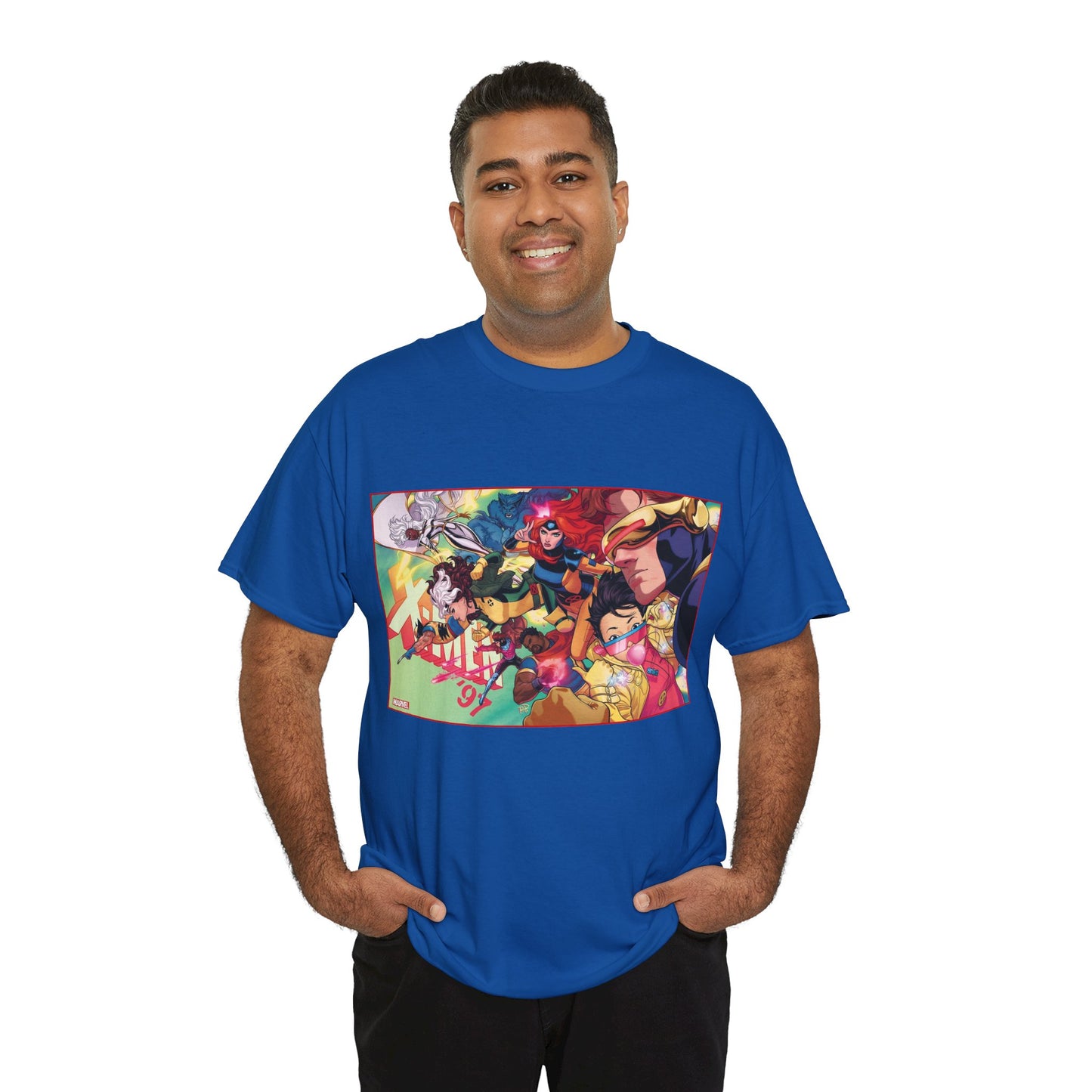 X-Men '97 T-Shirt - Russell Dauterman Art - Cyclops, Jean Grey, Rogue, Storm, Jubilee, Beast, Gambit, Bishop, Wolverine - Marvel Comics