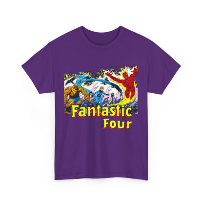 Fantastic Four T-Shirt - John Byrne Art - Reed Richards, Invisible Woman, Human Torch, The Thing - Marvel Comics
