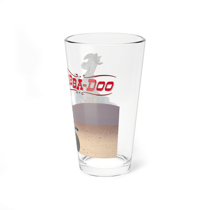 Yabba Doo Pint Glass, 16oz - Scooby Doo's Brother With His Best Friend Deputy Dusty, Scrappy - Hanna-Barbera Cartoons