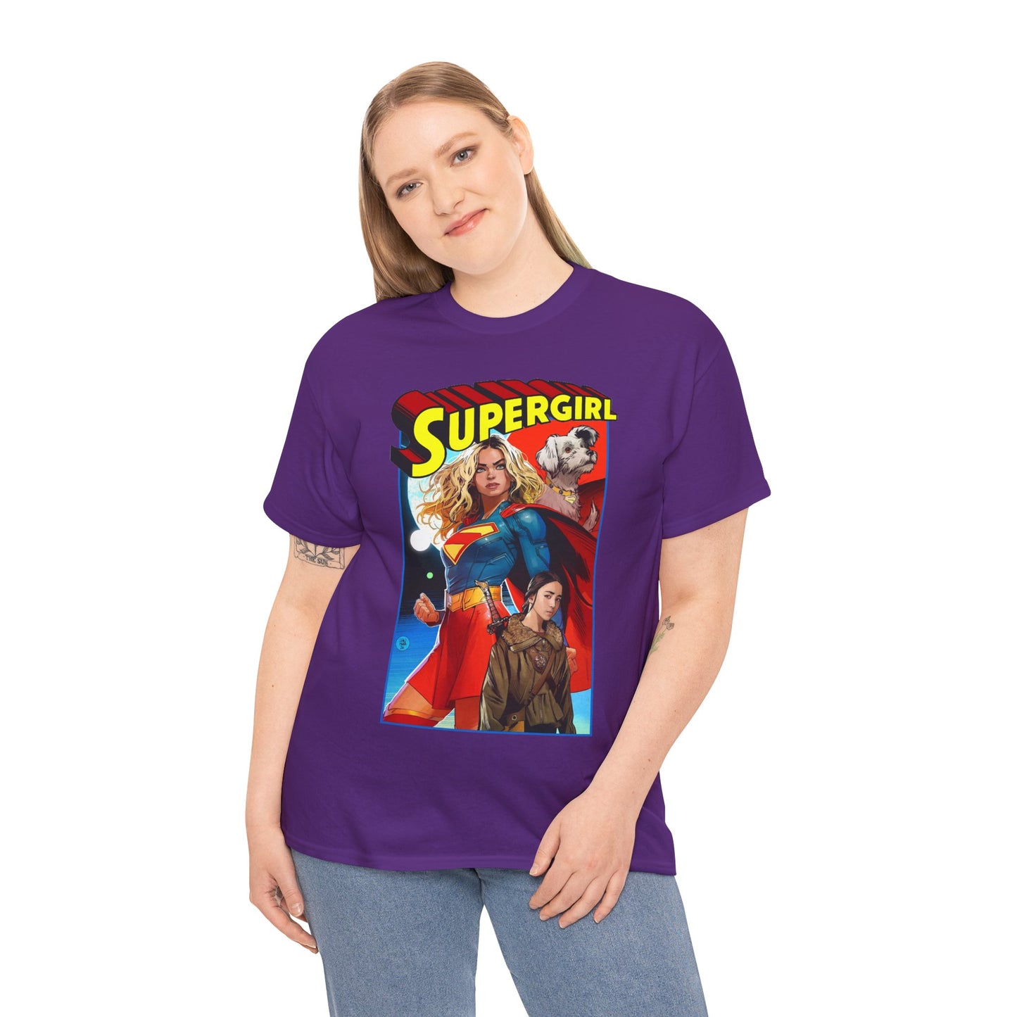 Supergirl & Krypto T-Shirt - Dan Mora Art - Upcoming 2026 Movie with Milly Alcock - DC Comics