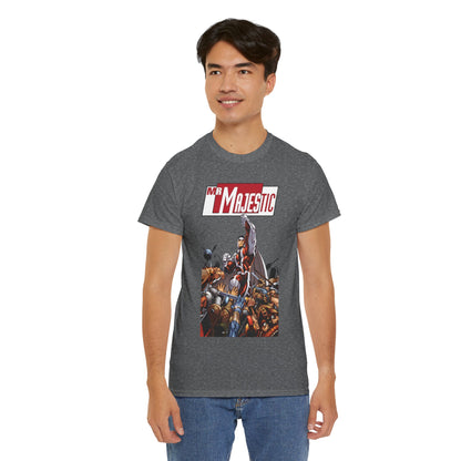 Mr. Majestic T-Shirt - Ed McGuiness Art - Flying Above His Attackers - DC/Wildstorm Comics