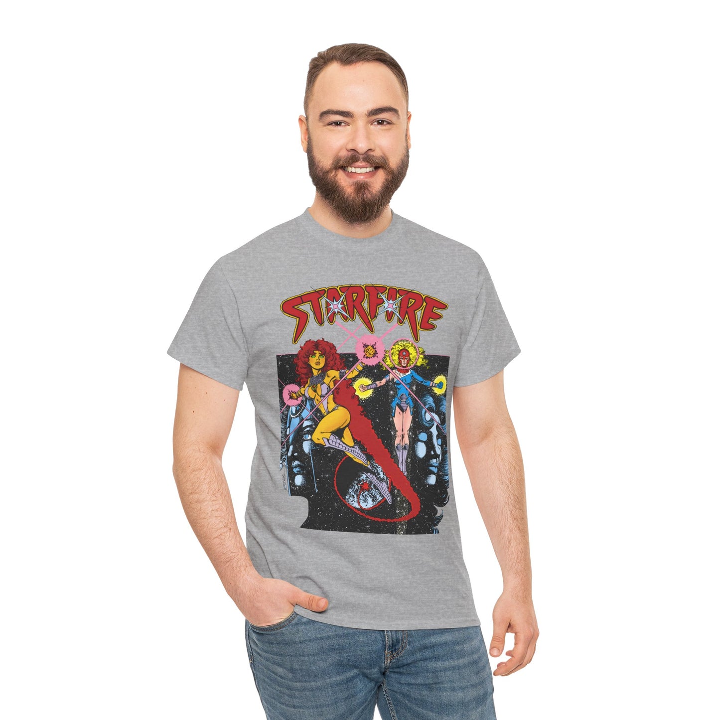 Starfire & Harbinger T-Shirt - George Perez Art - Teen Titans Spotlight #19 Cover - DC Comics