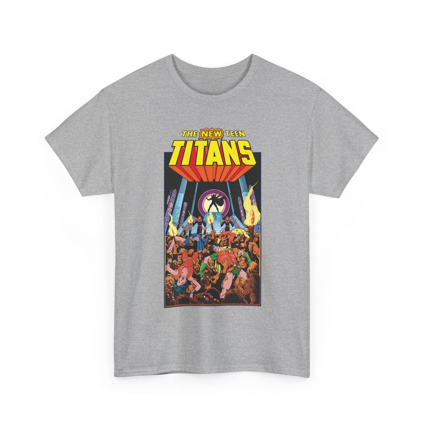 New Teen Titans T-Shirt - George Perez Art - #22 Cover - Wonder Girl, Robin, Raven, Kid Flash - Brother Blood Story - DC Comics