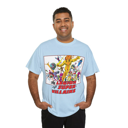 Legion of Super-Villains T-Shirt - Steve Lightle Art - LOSH, Legion of Super-Heroes Foes - Saturn Queen, Tyr, Lightning Lord, Spider Girl, Cosmic King, Nemesis Kid - DC Comics