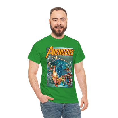 Avengers Vs Guardians of the Galaxy T-Shirt - George Perez Art - Tomorrow's Avengers - Thor, Captain America, Iron Man, Scarlet Witch, Vision, Wonder Man - Marvel Comics