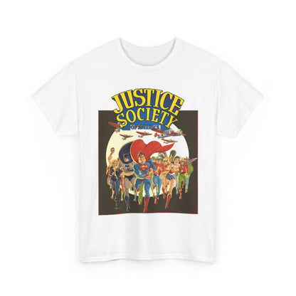 Justice Society of America T-Shirt - Superman, Wonder Woman, Black Canary, Green Lantern, Batman, Plastic Man, Flash - DC Comics
