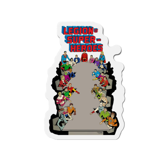 Legion of Super-Heroes Die-Cut Magnet - Silver Age Art - Cosmic Boy, Saturn Girl, Lightning Lad, Shadow Lass, Element Lad, Supergirl - DC Comics - 3", 4", 5", 6"