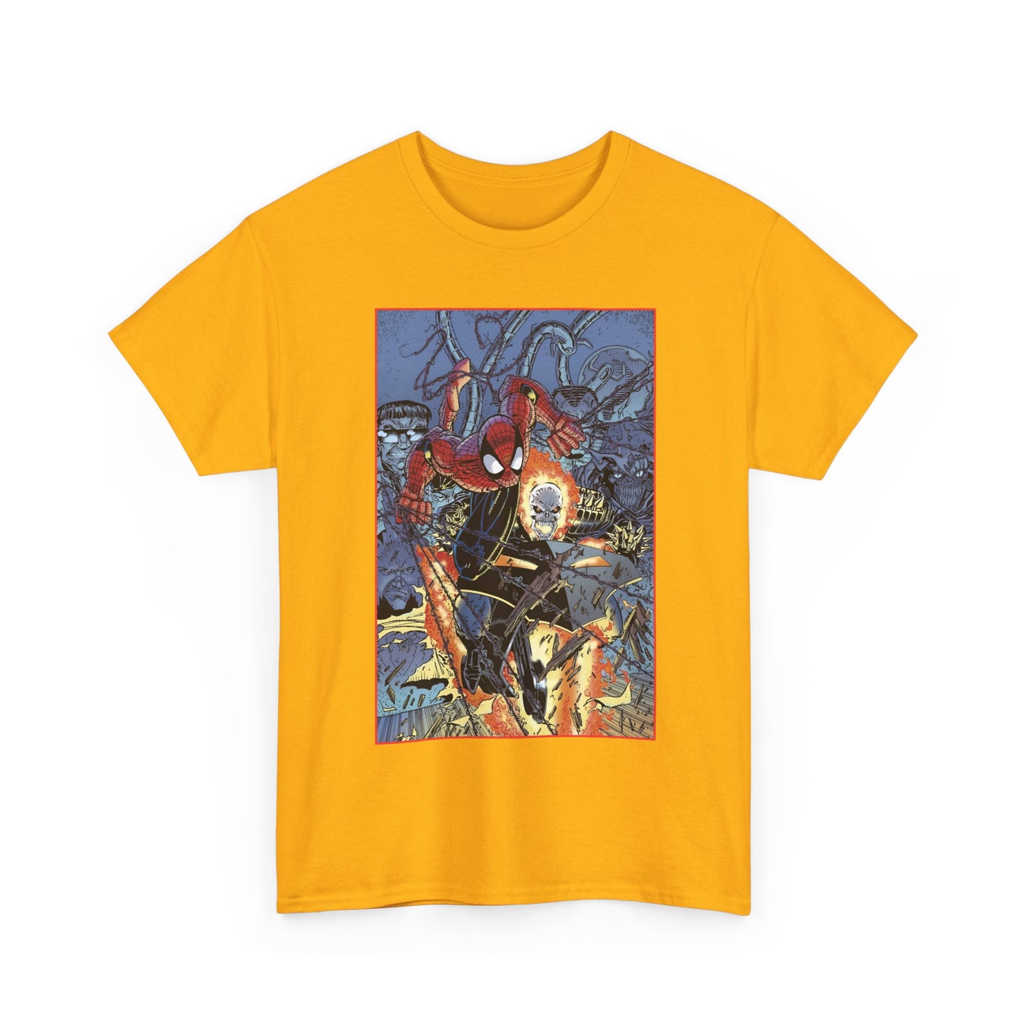 Amazing Spider-Man & Ghost Rider T-Shirt - Erik Larsen Art - Sinister Six - Marvel Comics