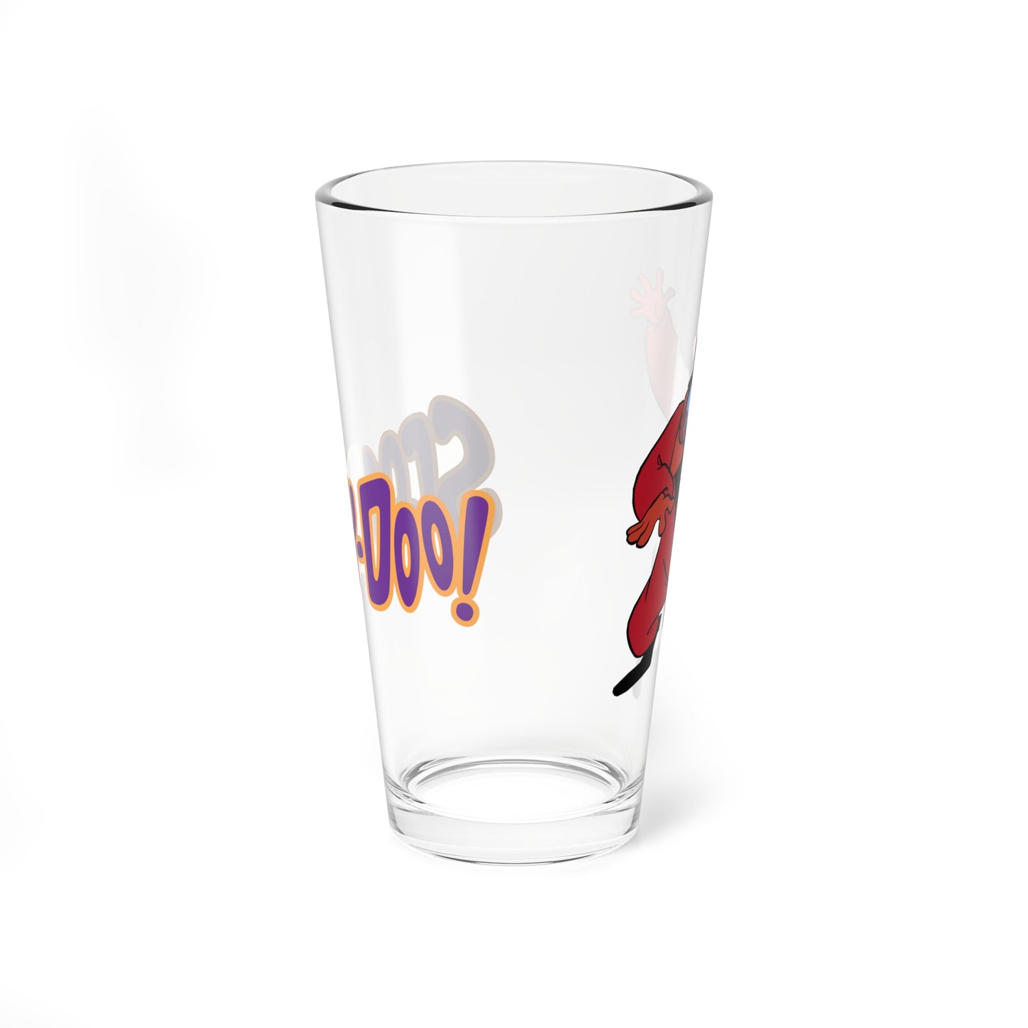 Ghost Clown Pint Glass - Scooby Doo Villain Art - 16oz Retro Gift - 1960s Hanna-Barbera Cartoon - Spooky Circus Horror Barware