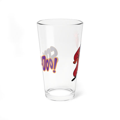 Ghost Clown Pint Glass - Scooby Doo Villain Art - 16oz Retro Gift - 1960s Hanna-Barbera Cartoon - Spooky Circus Horror Barware