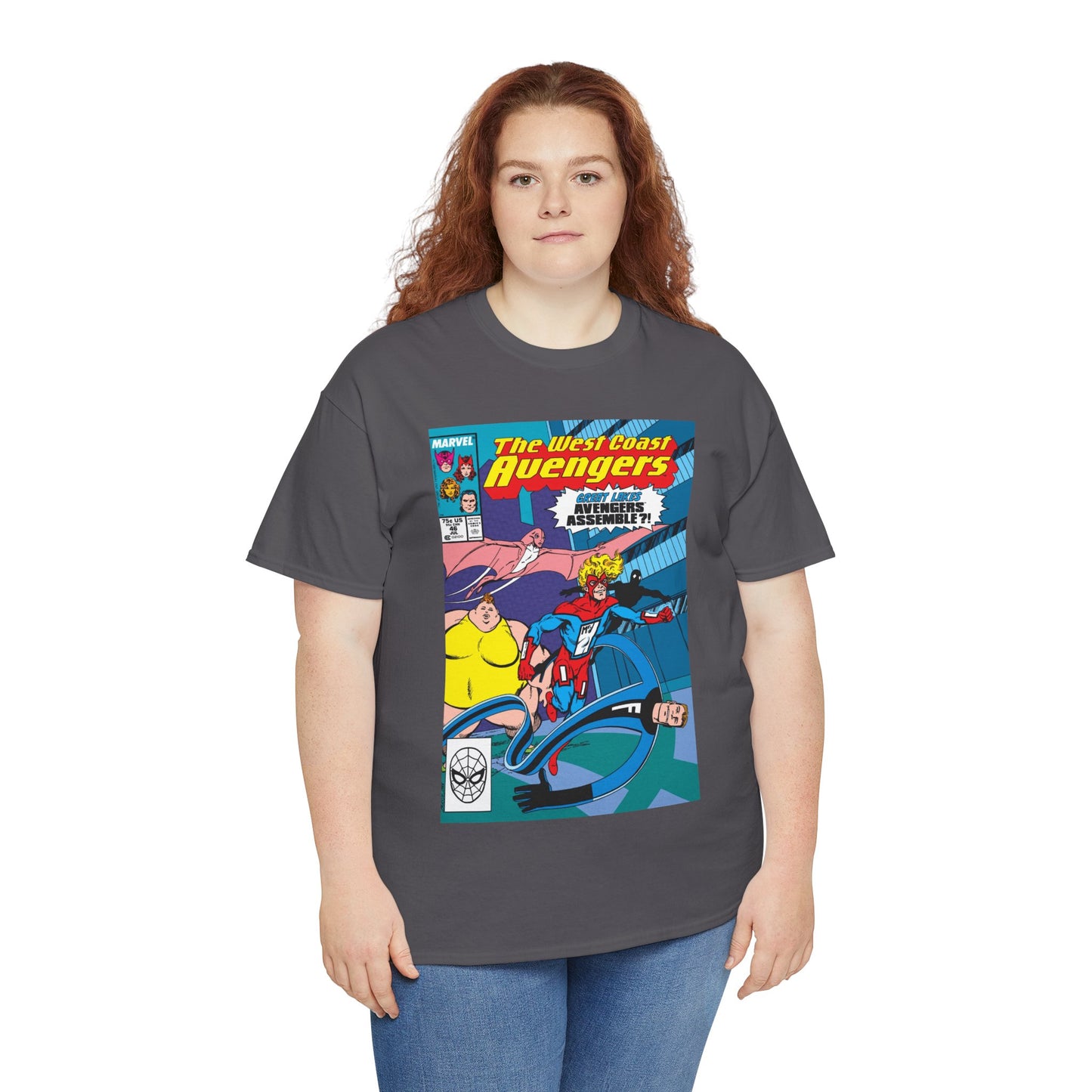 West Coast Avengers #46 T-Shirt - John Byrne Art - Great Lakes Avengers Appearance - Marvel Comics