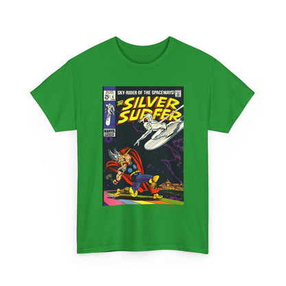 Silver Surfer #4 T-Shirt - Vs Thor - Marvel Comics