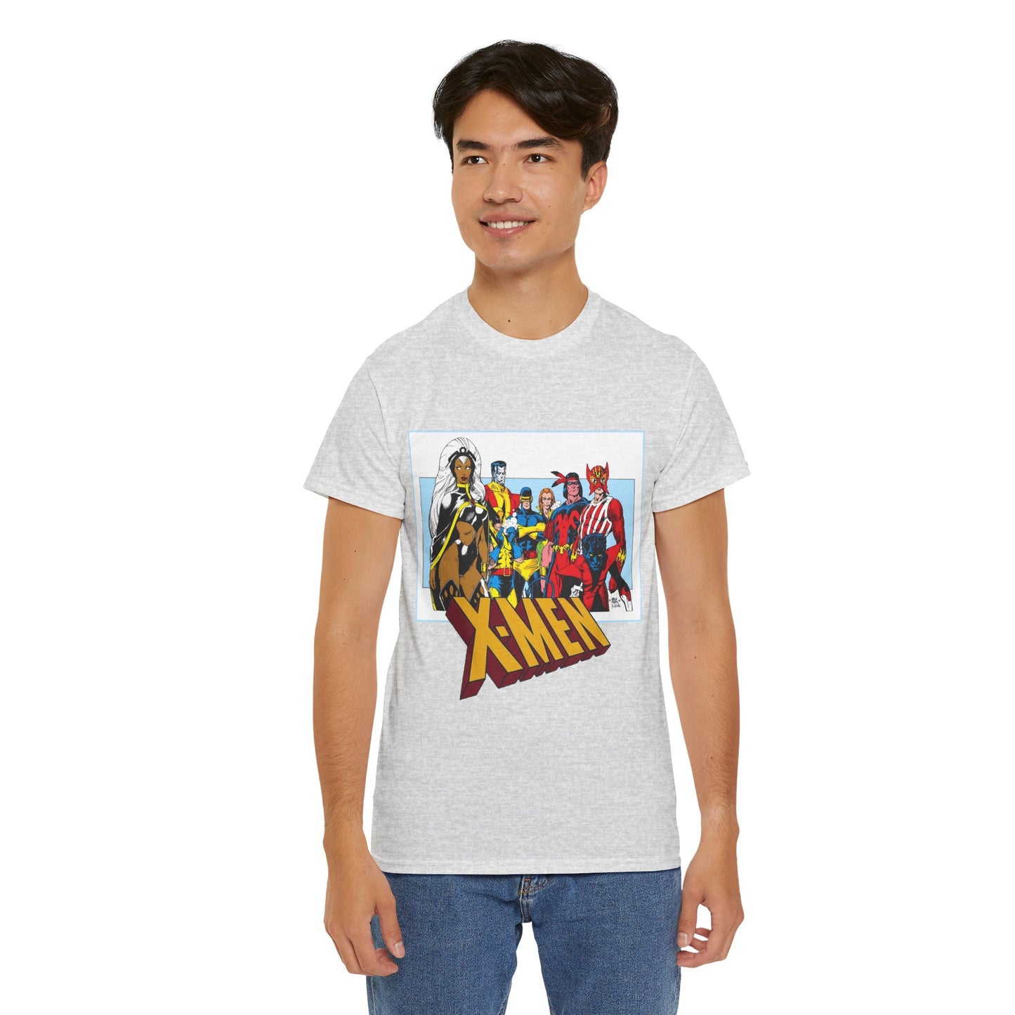 X-Men T-Shirt - Arthur Adams Art - Cyclops, Nightcrawler, Storm, Wolverine, Thunderbird, Sunfire, Banshee - Marvel Comics