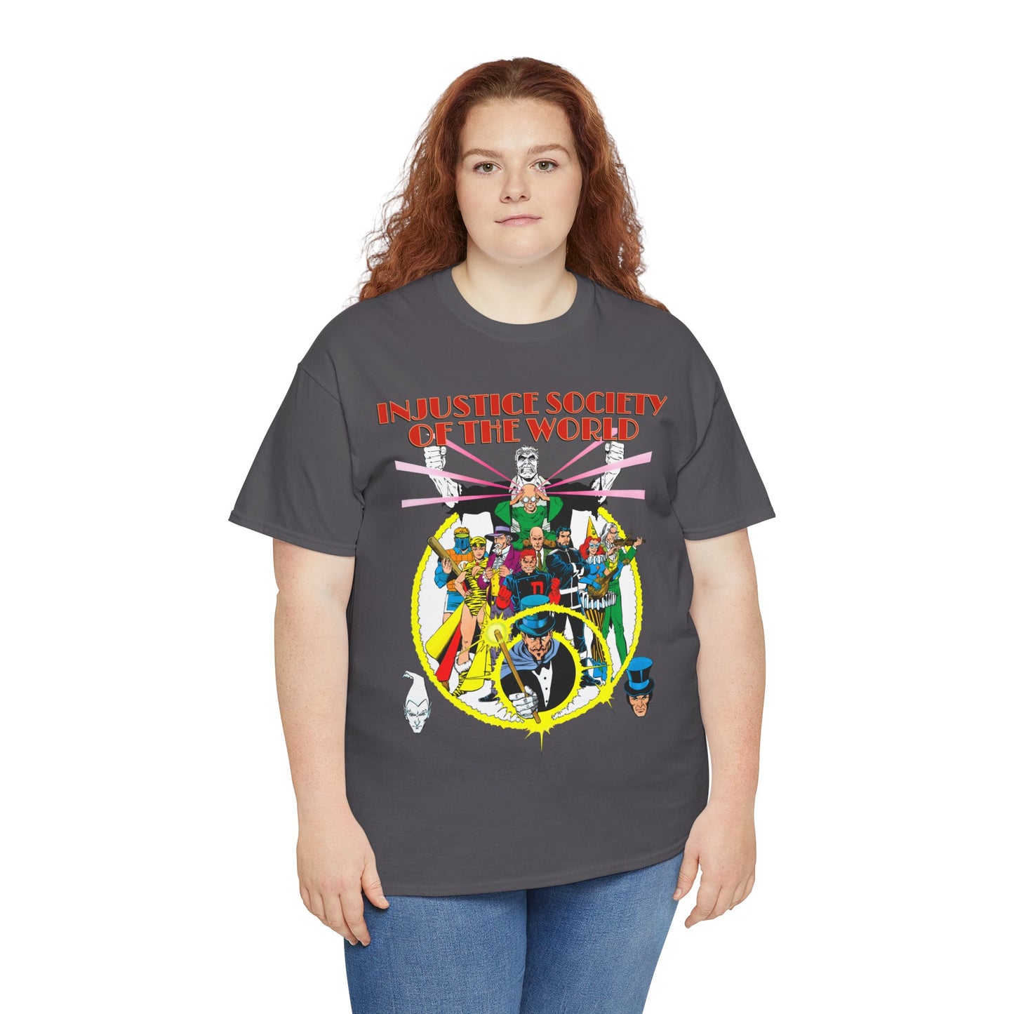 Injustice Society of America T-Shirt - George Perez Art - Justice Society/JSA Foes - Solomon Grundy, Huntress, Per Degaton, The Shade, Vandal Savage - DC Comics - Golden Age