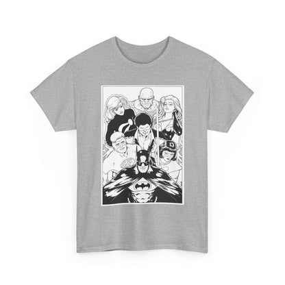 Batman & the Outsiders T-Shirt - Kevin Maguire Art - Black & White - Black Lightning, Metamorpho, Halo, Looker, Katana, Geo-Force - DC Comics