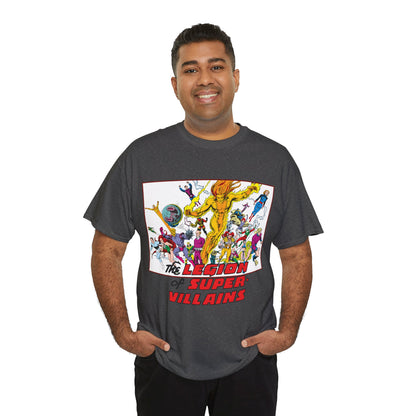 Legion of Super-Villains T-Shirt - Steve Lightle Art - LOSH, Legion of Super-Heroes Foes - Saturn Queen, Tyr, Lightning Lord, Spider Girl, Cosmic King, Nemesis Kid - DC Comics