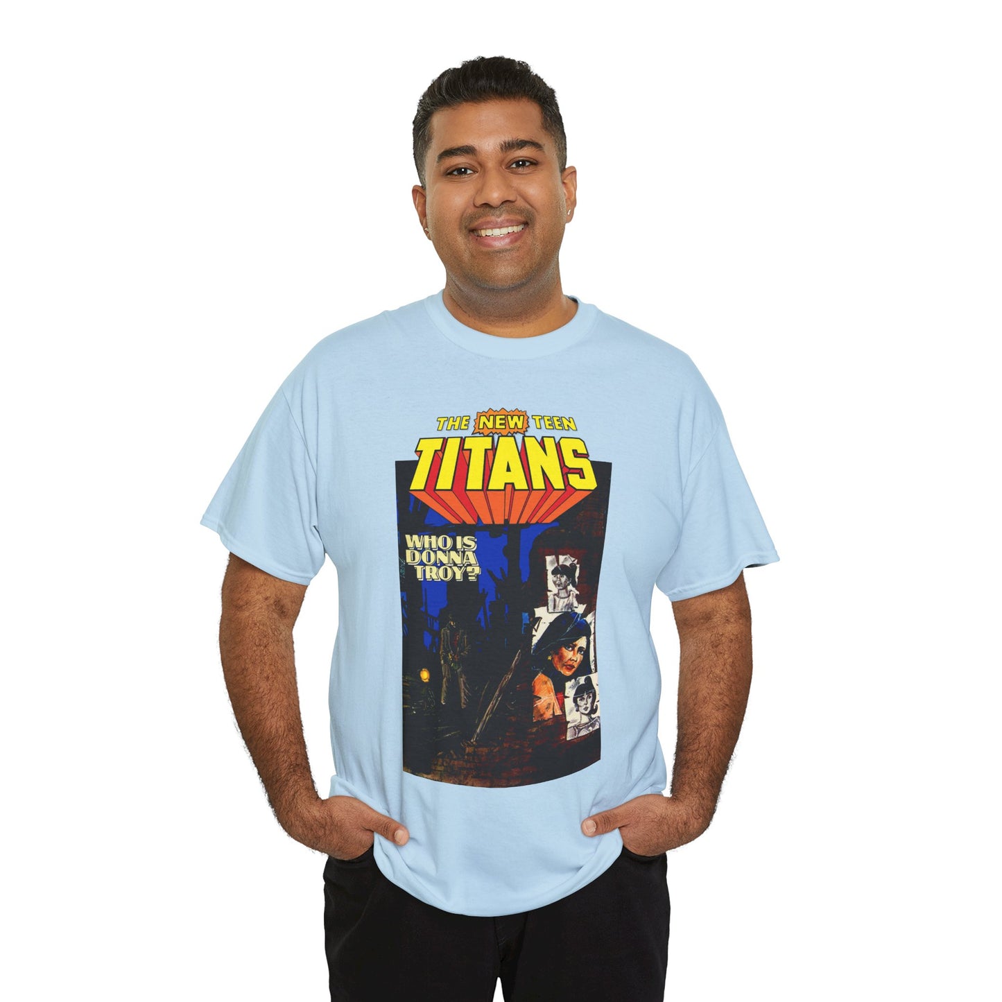 New Teen Titans T-Shirt - Classic George Perez Art - Who is Donna Troy? - Iconic Story and Cover - Robin/Dick Grayson - Popular DC Comics 1980s Series