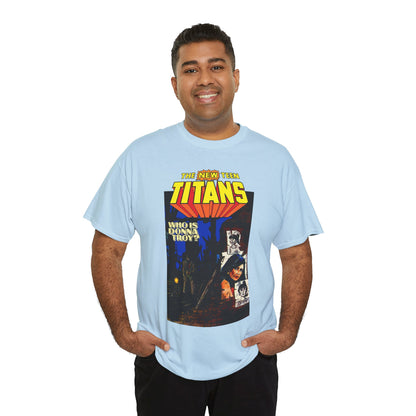 New Teen Titans T-Shirt - Classic George Perez Art - Who is Donna Troy? - Iconic Story and Cover - Robin/Dick Grayson - Popular DC Comics 1980s Series