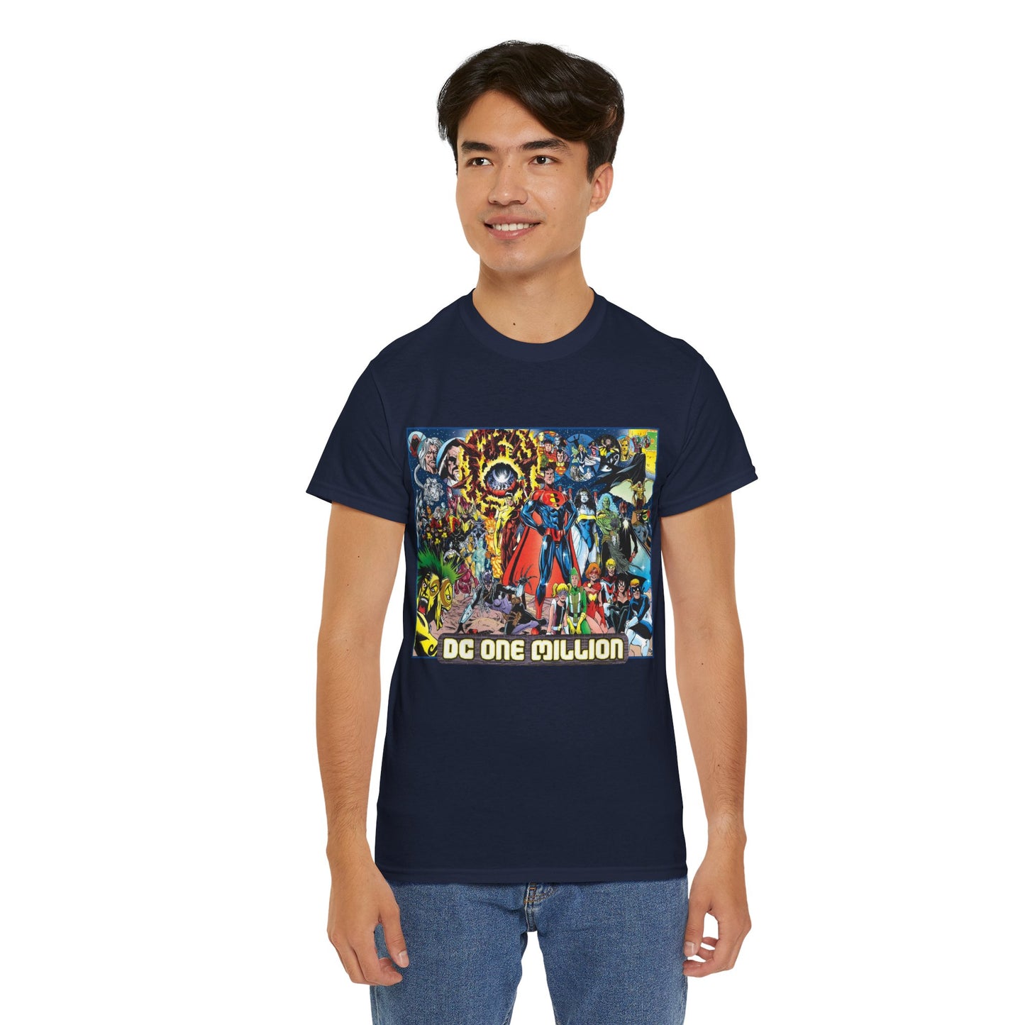 DC One Million T-Shirt - Phil Jimenez Art - Future Versions of Superman, Batman, Wonder Woman, Green Lantern, Flash - DC Comics