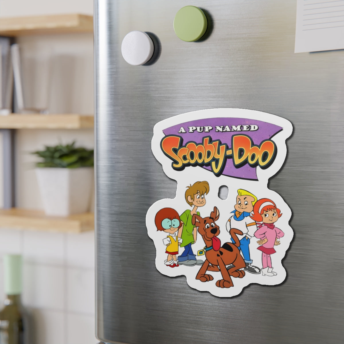 A Pup Named Scooby-Doo Die-Cut Magnet - Shaggy, Fred, Daphne, Velma - Mystery, Inc - Hanna-Barbera Cartoon - 3", 4", 5", 6"