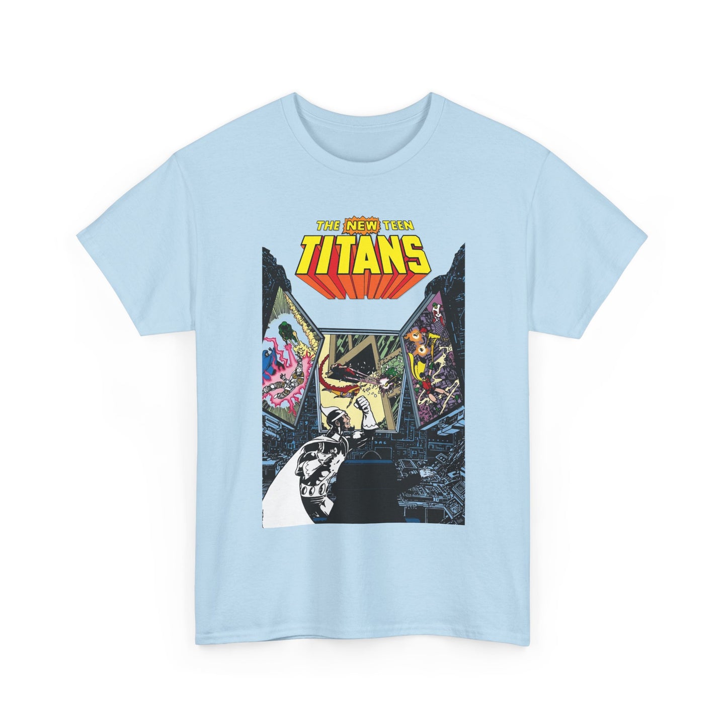 New Teen Titans T-Shirt - George Perez Art - Dr. Light, Titans Tower - DC Comics